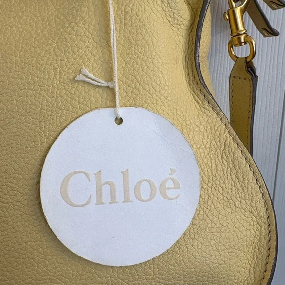 Chloé Butter Yellow (Chloé calls it “Sunlight”) large Marcie w/crossbody strap. - Picture 6 of 10